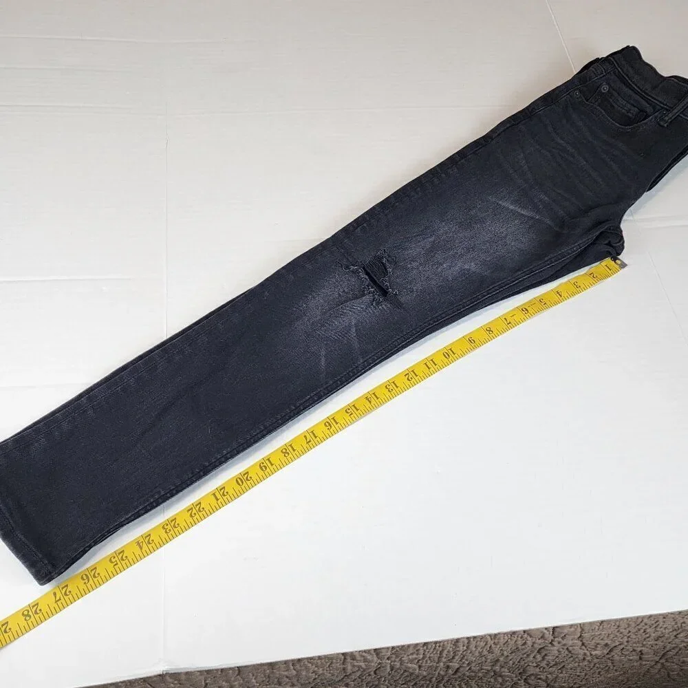 Gap black distressed skinny jeans boy sz 14